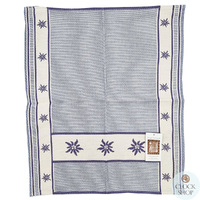 Blue Edelweiss Tea Towel By Schatz (60 x 50cm)