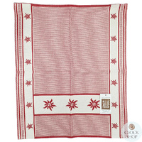 Red Edelweiss Tea Towel By Schatz (60 x 50cm) image