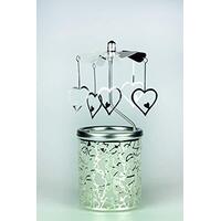 HEARTS GLASS CANDLE CAROUSEL