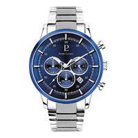 CAPITAL CHRONOGRAPH - SILVER BLUE DIAL SILVER LINK BAND BY PIERRE LANNIER
