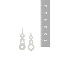 White Cuckoo Clock Plastic Hands Square Hole 30mm / 25mm