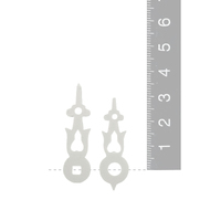 White Cuckoo Clock Plastic Hands Square Hole 35mm & 30mm image