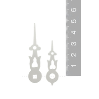 White Cuckoo Clock Plastic Hands Square Hole 48mm & 32mm image