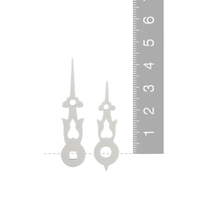 White Cuckoo Clock Plastic Hands Square Hole 43mm & 33mm image