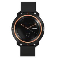 BLACK ORANGE DIAL BLACK RUBBER BAND BY UNCLE JACK