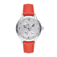 31mm Disney 90th Birthday Mickey Mouse Unisex Watch With Red Leather Band image