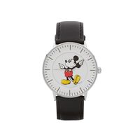 Watch - Disney Formal Black Leather Silver 40mm