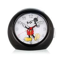 12cm Black Mickey Mouse Musical Analogue Alarm Clock By DISNEY image