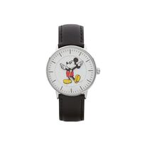 Watch - Disney Formal Black Leather Silver 36mm