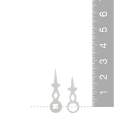 White Cuckoo Clock Plastic Hands Square Hole 25mm & 20mm image