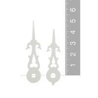 White Cuckoo Clock Plastic Hands Square Hole 50mm & 42mm image
