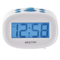 Libra - White Lcd Alarm Clock By ACCTIM