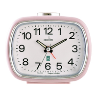 9cm Camille Pink Analogue Alarm Clock By ACCTIM image