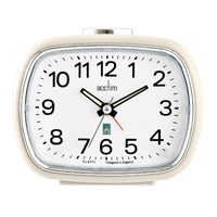 9cm Camille Cream Analogue Alarm Clock By ACCTIM image