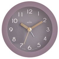 Mila - Mauve Blush Round Alarm Clock By ACCTIM