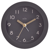 Mila - Aston Grey Round Alarm Clock By ACCTIM