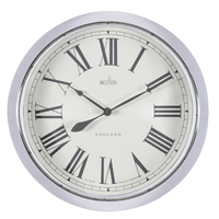 Belmont - Brushed Metal Round Wall Clock 33cm By ACCTIM