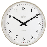 Riley - Mocha Retro Round Wall Clock 30cm By ACCTIM