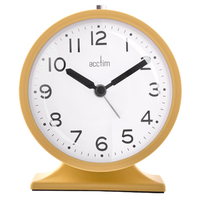11cm Penny Mustard Yellow Analogue Alarm Clock By ACCTIM image