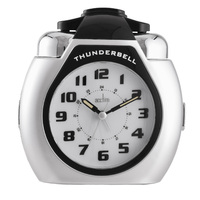 15cm Thunderbell Silver Xl Super Loud Bell Analogue Alarm Clock By ACCTIM image