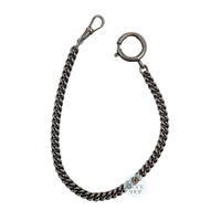 Rhodium Plated Antique Look Pocket Watch Chain 25cm By CLASSIQUE image