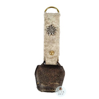 13.5cm Antique Look Cowbell With Light Grey Felt Strap image