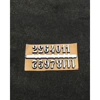 White Arabic Numerals 10mm