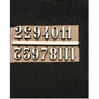 White Arabic Numerals 15mm