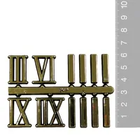 25mm Gold Roman Numerals & Dashes (3/6/9/12)