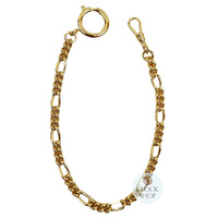 25cm Gold Plated Figaro Pocket Watch Chain By CLASSIQUE image