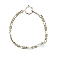 Silver Plated Figaro Pocket Watch Chain 25cm By CLASSIQUE image