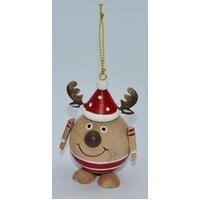 Reindeer In Stripe Pants Christmas Tree Decoration 7cm