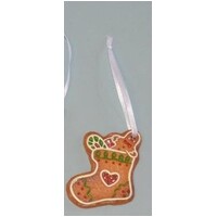 Ginger Bread Boot Christmas Tree Decoration 5.5cm