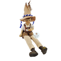 14cm Gnome Shelf Sitter With Pinecone- Assorted Designs image