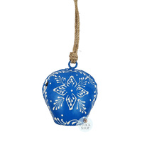 23cm Metal Bell On Rope- Blue image