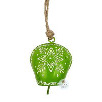 23cm Metal Bell On Rope- Green image