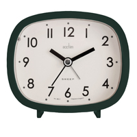 9cm Hilda Forest Green Silent Analogue Alarm Clock By ACCTIM image