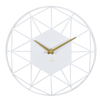Alva - White Metal Wire Wall Clock 30cm By ACCTIM