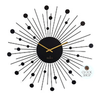 50cm Brielle Black Starburst Wall Clock By ACCTIM image