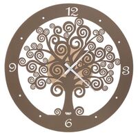 Gold/bronze Tree Of Life Modern Wall Clock 44cm By ARTI E MESTIERI