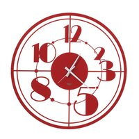 Red Teo Modern Wall Clock 50cm By ARTI E MESTIERI