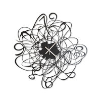 Black Doodle Modern Wall Clock 58cm By ARTI E MESTIERI