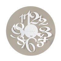 Sand/white Focus Modern Wall Clock 50cm By ARTI E MESTIERI