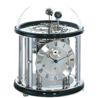 Tellurium II Mantel Clock in Piano Black & Nickel 35cm By HERMLE image