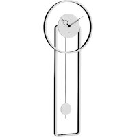 White/black Round Bold Lines Modern Wall Clock With Pendulum By HERMLE
