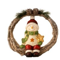 Snowman Led Christmas Wreath 37cm
