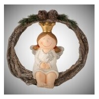 Angel Led Christmas Wreath 37cm