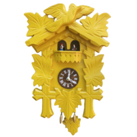 5 Leaf & Bird Yellow Battery Carved Kuckulino With Dancers 25cm By TRENKLE image