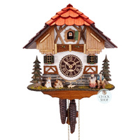 Chalet 1 Day Grandma And Grandpa With Dog 27cm Cuckoo Clock By TRENKLE
