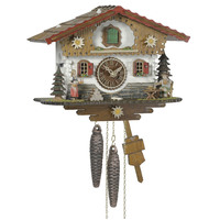 Beer Drinker & Maid 1 Day Mechanical Chalet Cuckoo Clock 22cm By TRENKLE image